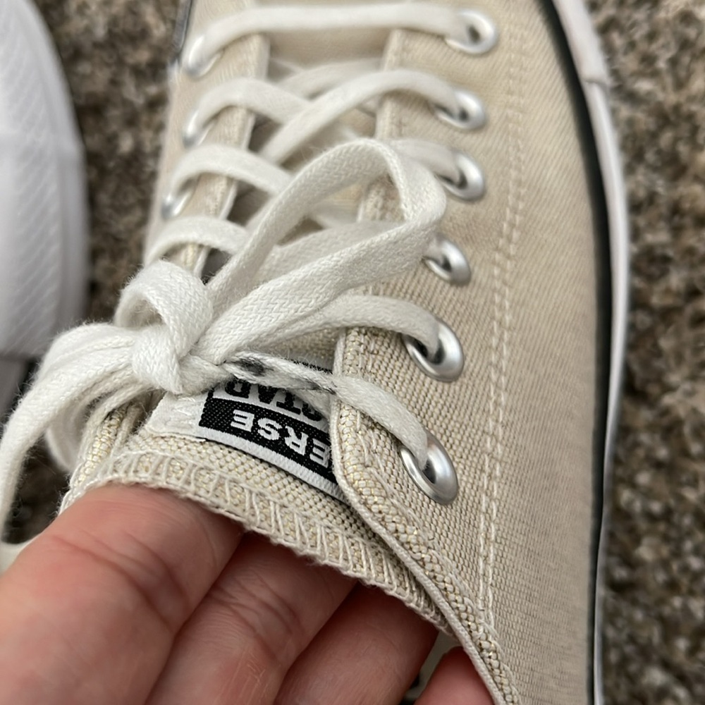 Women’s Converse Chuck Taylor All Star Metallic Low Top Platform Sneakers Sz 9 - Picture 10 of 11